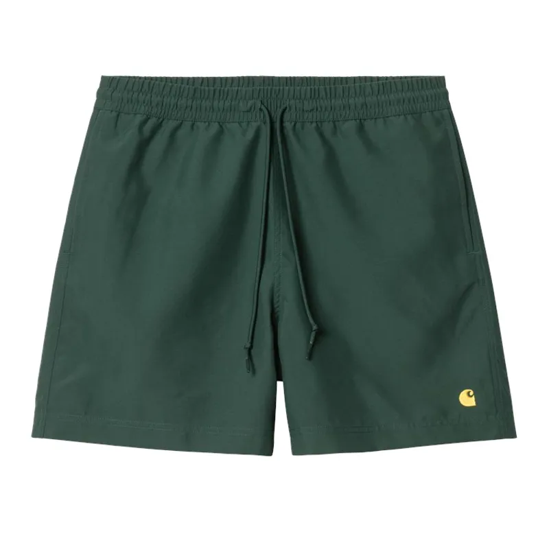 Carhartt WIP Chase Swim Trunks - Discovery Green/Gold